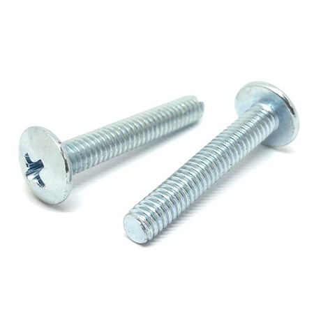 Boltsandnuts.Com #6 x 3/8 in Phillips Truss Machine Screw, Zinc Plated Steel, 250 PK 6C37PTHMSZ-250